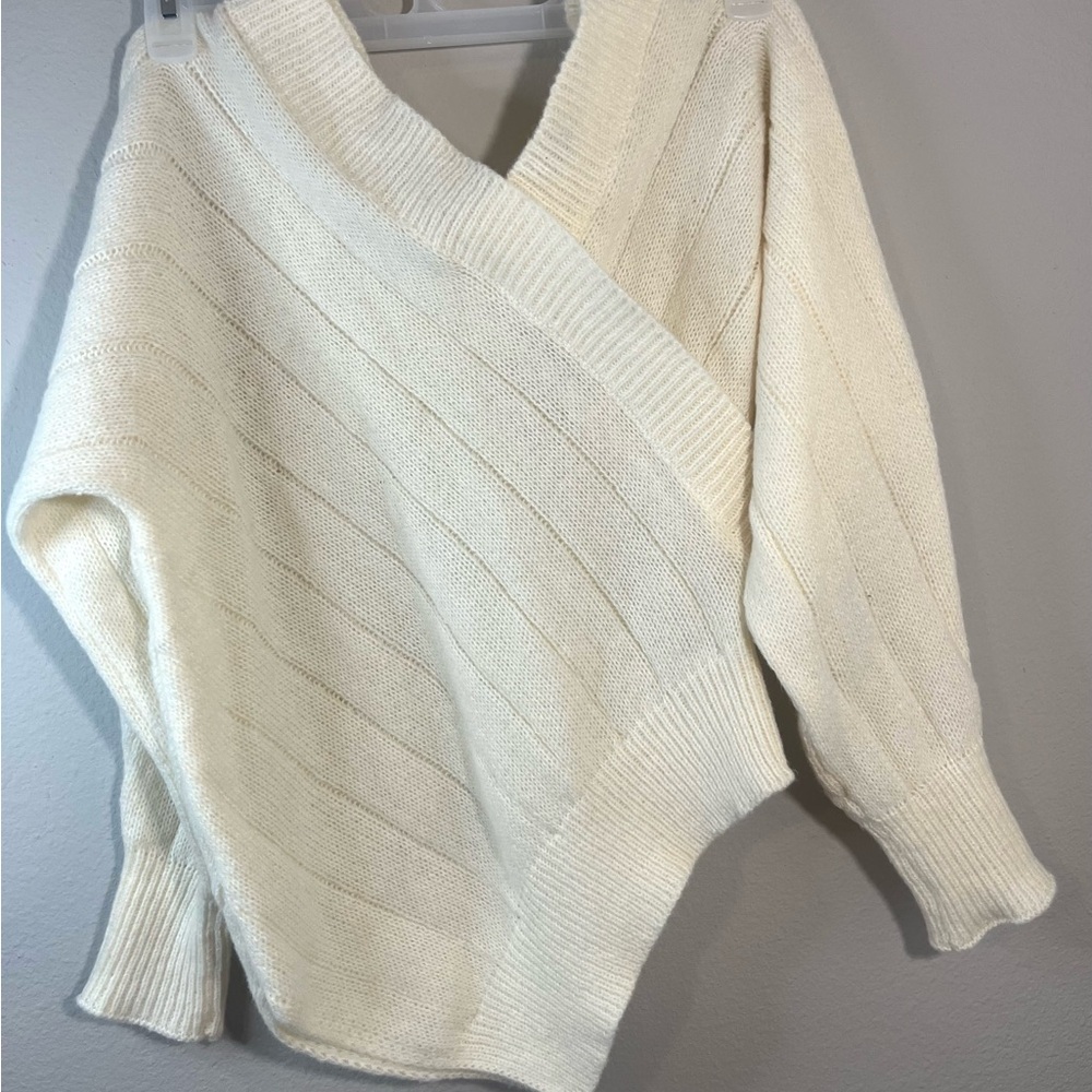 WRAPPED SWEATER WITH UNEVEN BOTTOM Size S - Picture 3 of 6